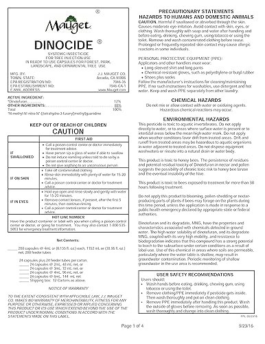Miniatura 2 de Mauget Insecticida dinocida, inyector de árbol, insecticida, que contiene dinotefurano, el mismo ingrediente activo que el insecticida Safari (24