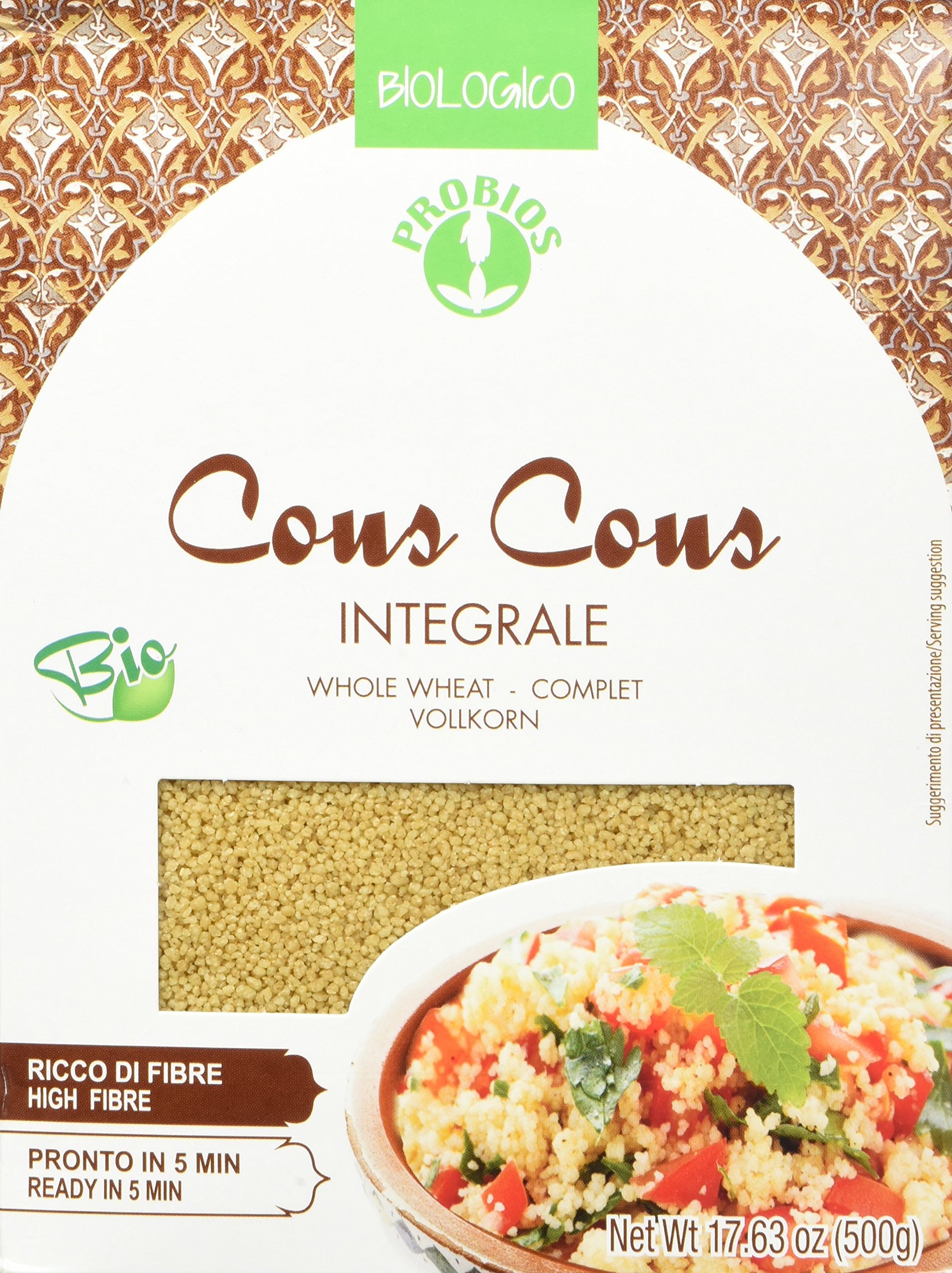 Probios Cous Cous Integral – 3 unidades de 500 g [1500 g]