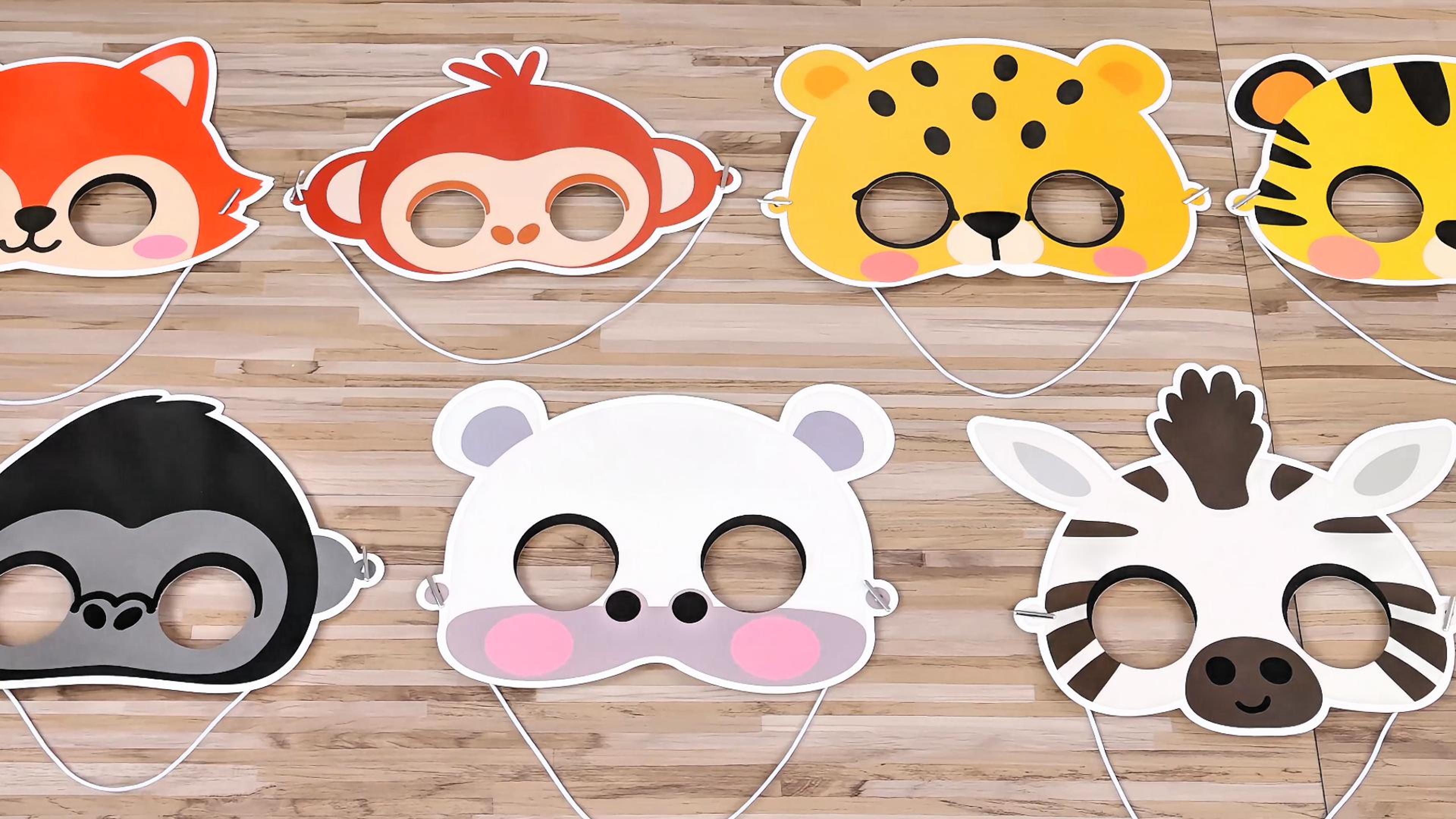 Amazon.com: 36Sets Jungle Animal Masks Crafts for Kids Safari