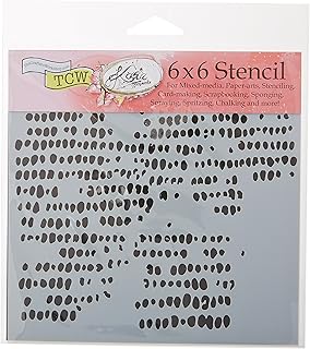 CRAFTERS WORKSHOP TCW619S Template, 6" x 6", Corncob Etching, White