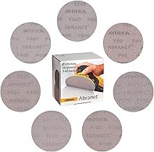 Mirka Abranet 5 x 125 mm Mesh Sanding Discs for All 125 mm Grit 80, 120, 180, 240, 320, 400, 600, 35 Pieces for All 125 mm Orbital Sanders