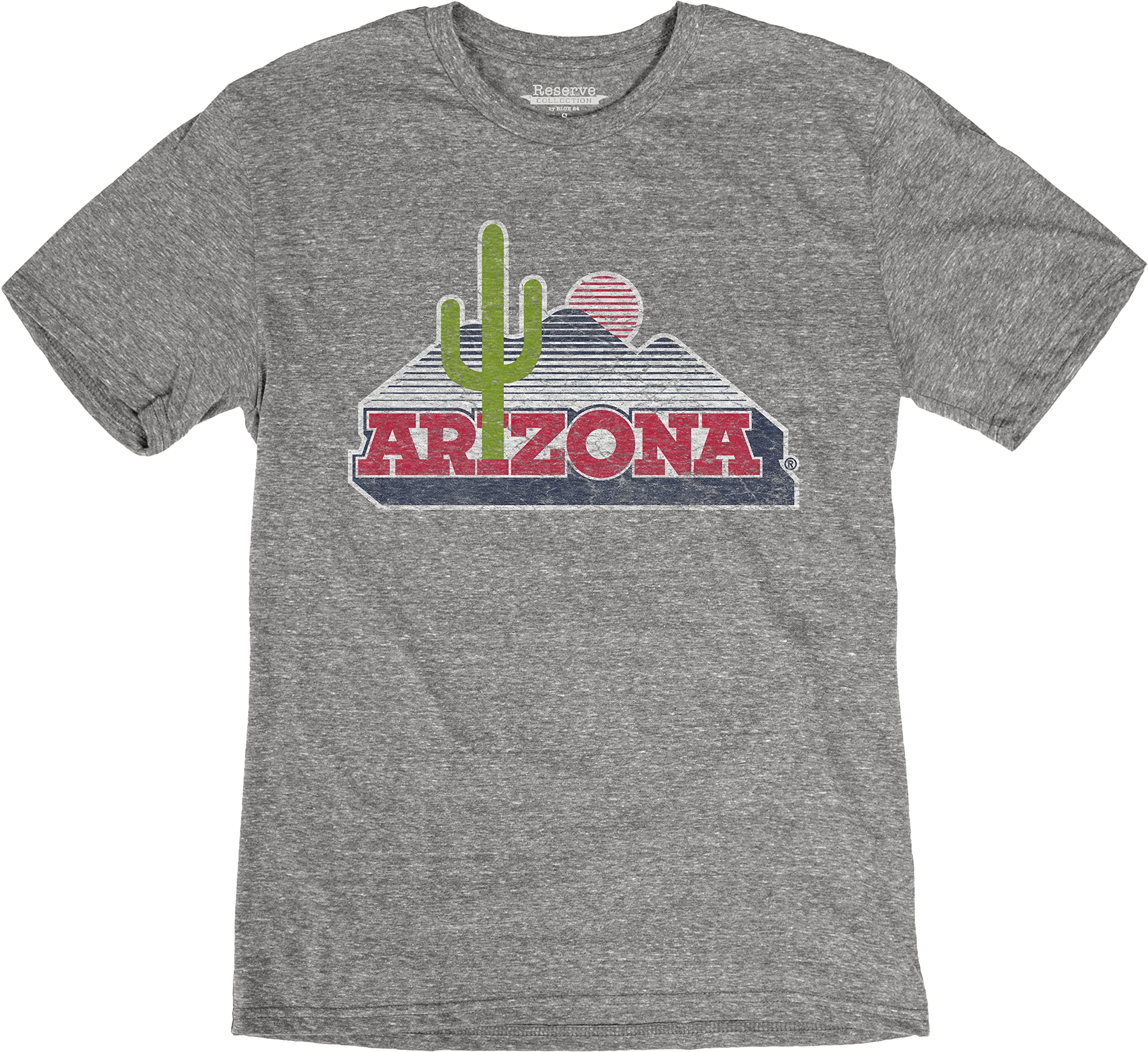 Blue 84 Men's Tri-Blend T-Shirt – Vintage Icon Graphic, Heather Gray, Officially Licensed Baylor Bears Tee