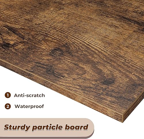 Miniatura 9 de SUPERJARE Soporte de TV para TV de 55 pulgadas, centro de entretenimiento con estante ajustable, 2 gabinetes, mesa consola de TV, consola Marrón