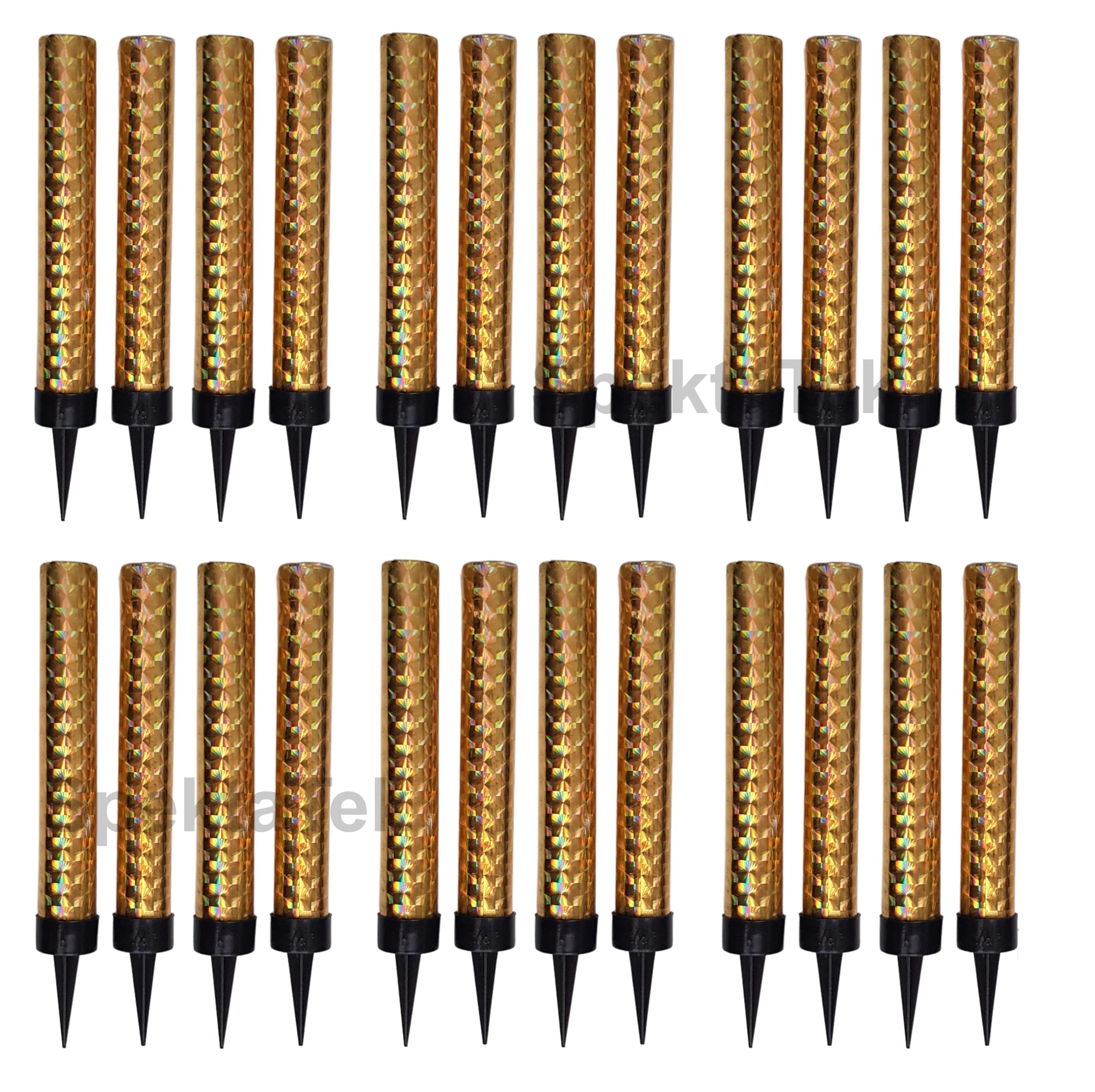 10cm Ice Fountain Sparking Candles 24pk (24pcs) – Premium Quality (Gold)