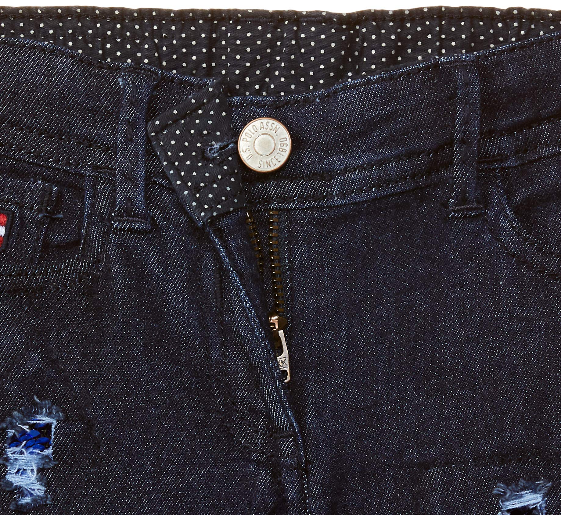 US Polo Association Baby Girl's Jeans (UGJN5216_Mid Blue_12t) 1