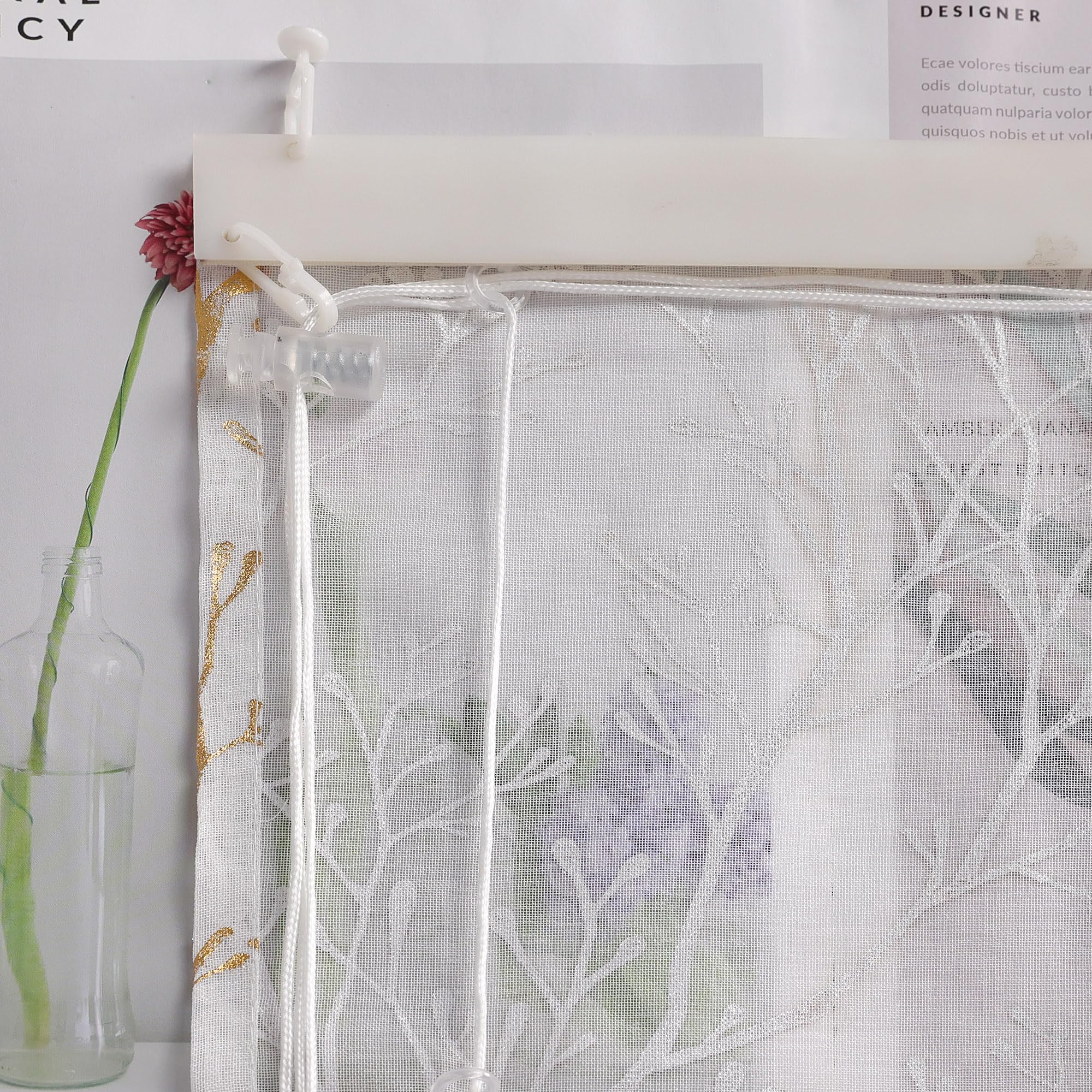 ESLIR Raffrollo Mit Klettband - Schicker Sichtschutz Für Küche & Wohnzimmer