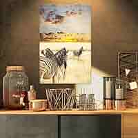 Amazon.com: Design Art PT12916-16-32 Zebras Walking in Bush
