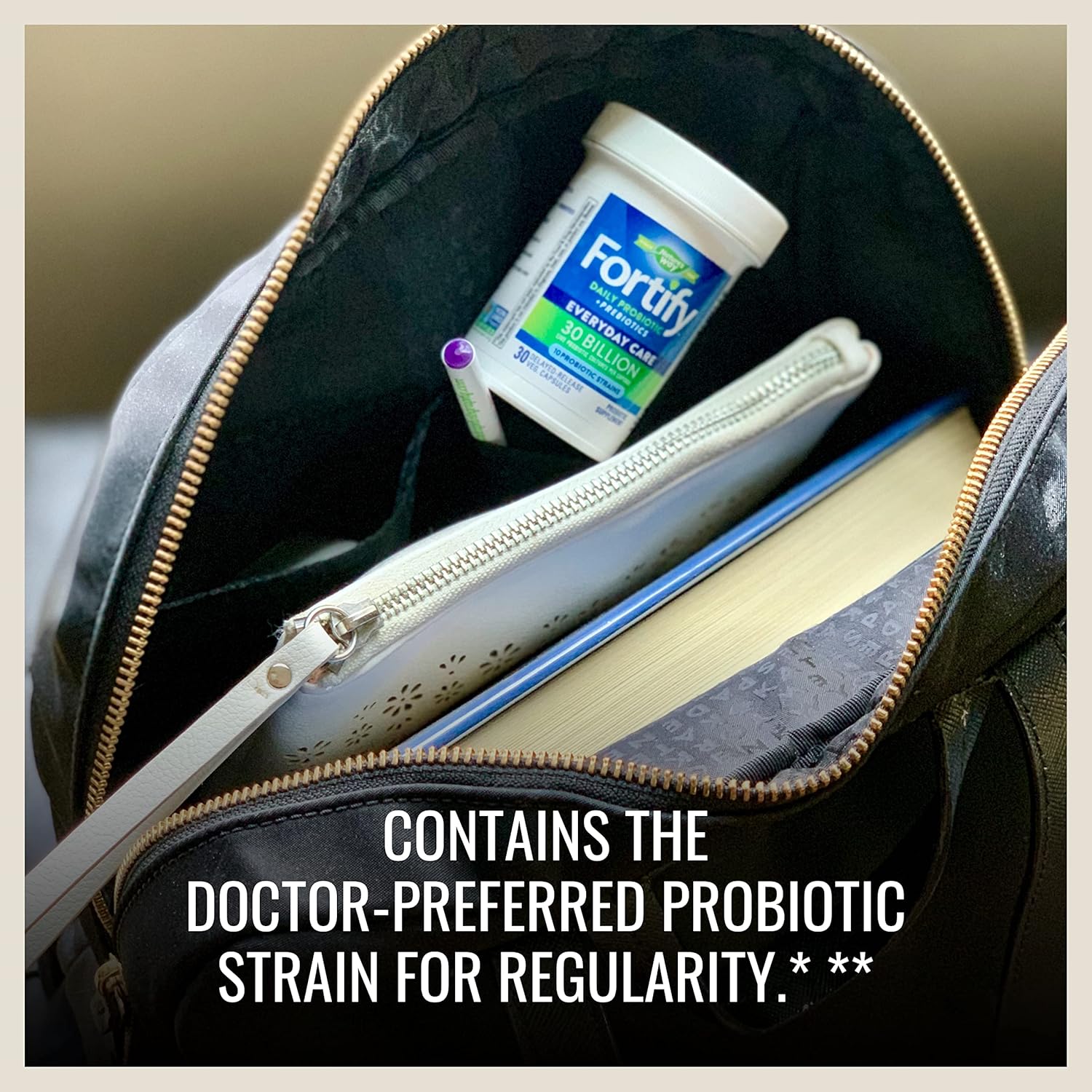 Nature’s Way Fortify Daily Probiotic for Adults, 30 Billion Live Cultures, 10 Strains, Prebiotics, 30 Capsules : Health & Household