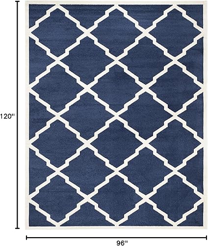 Vista 247 de Safavieh Amherst Collection amt421b Gris Claro y Beige Interior/exterior Area Rug, Polipropileno