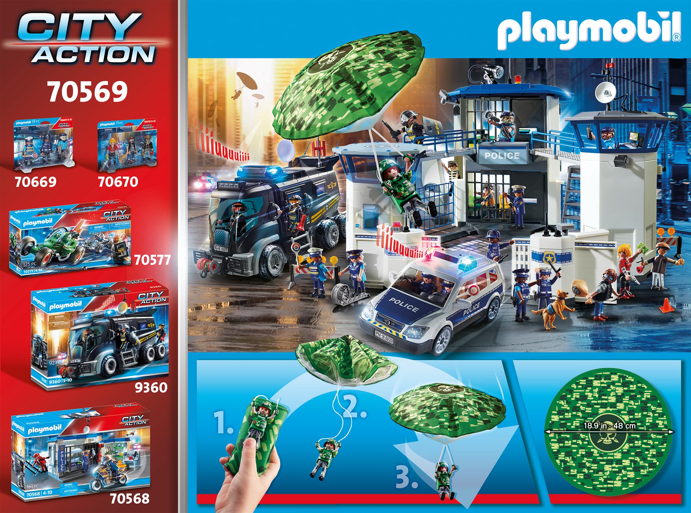 PLAYMOBIL | City Action | Polizei-Hubschrauber | Spielzeug für Kinder ab 4 Jahren | 70569
