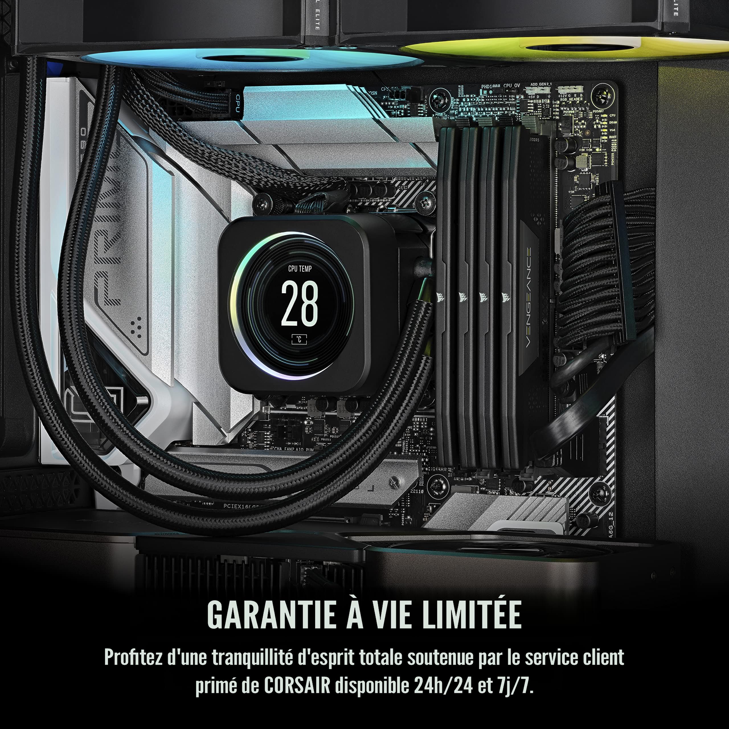 corsair vengence 64GB 32GB×2 DDR5 6400 CORSAIR Vengeance RGB 64GB (2 x 32GB) 288-Pin PC RAM DDR5 6400