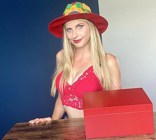 Miniatura 15 de Blake & Lake Caja grande con tapa con bisagras, caja de almacenamiento de madera con tapa, cajas decorativas de madera con tapas (roble oscuro)