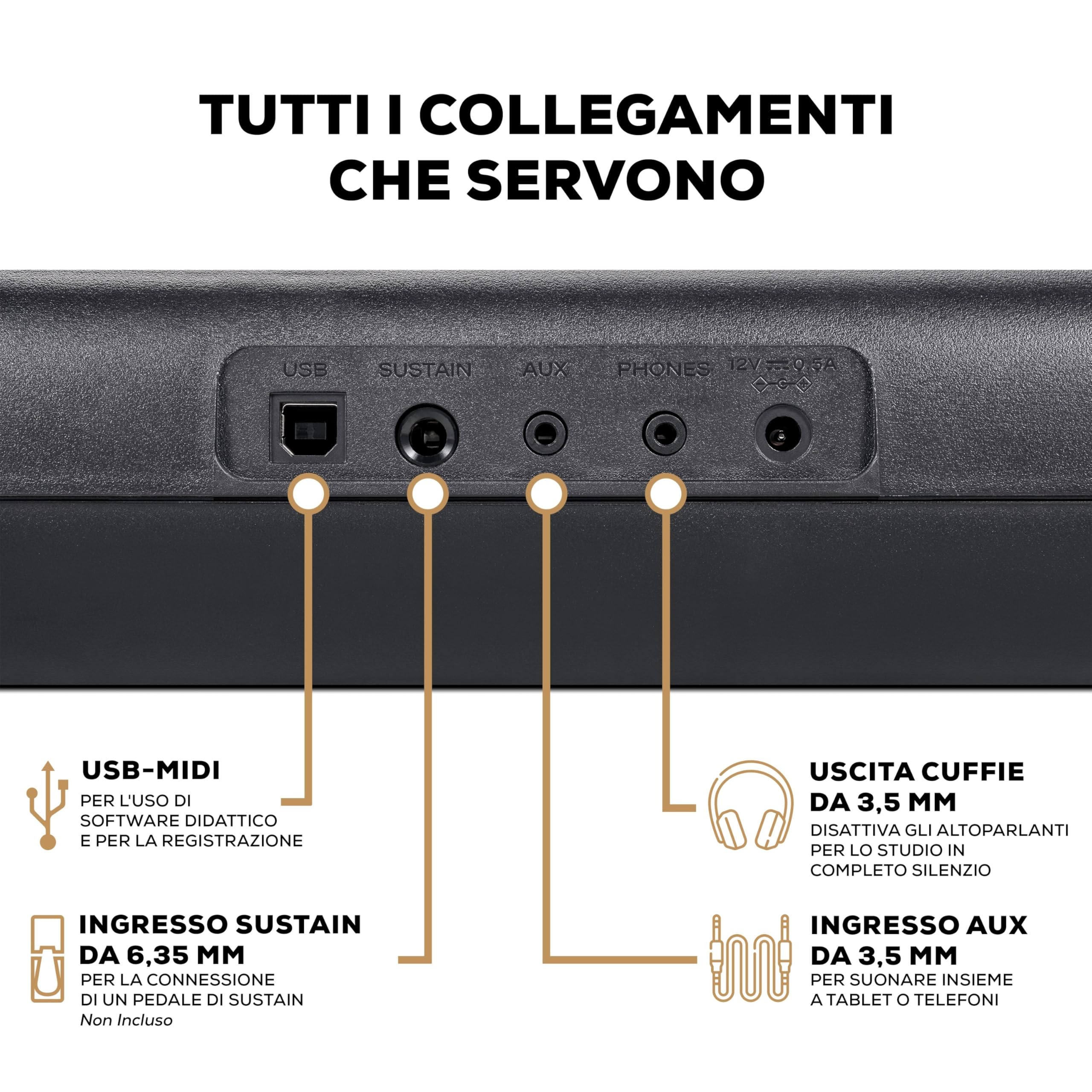 Alesis Melody 61 Pianola Tastiera 61 Tasti per Principianti con Altoparlanti Leggio 300 Suoni Lezioni Musicali