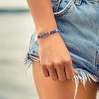 Vista 34 de Made by Nami Boho Surfer Bracelets for Men and Women Crafted from Colorful Braided Strings Adjustable and Waterproof Handmade Bracelets for Summer