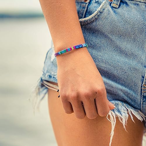 Miniatura 34 de Made by Nami Boho Surfer Bracelets for Men and Women Crafted from Colorful Braided Strings Adjustable and Waterproof Handmade Bracelets for Summer