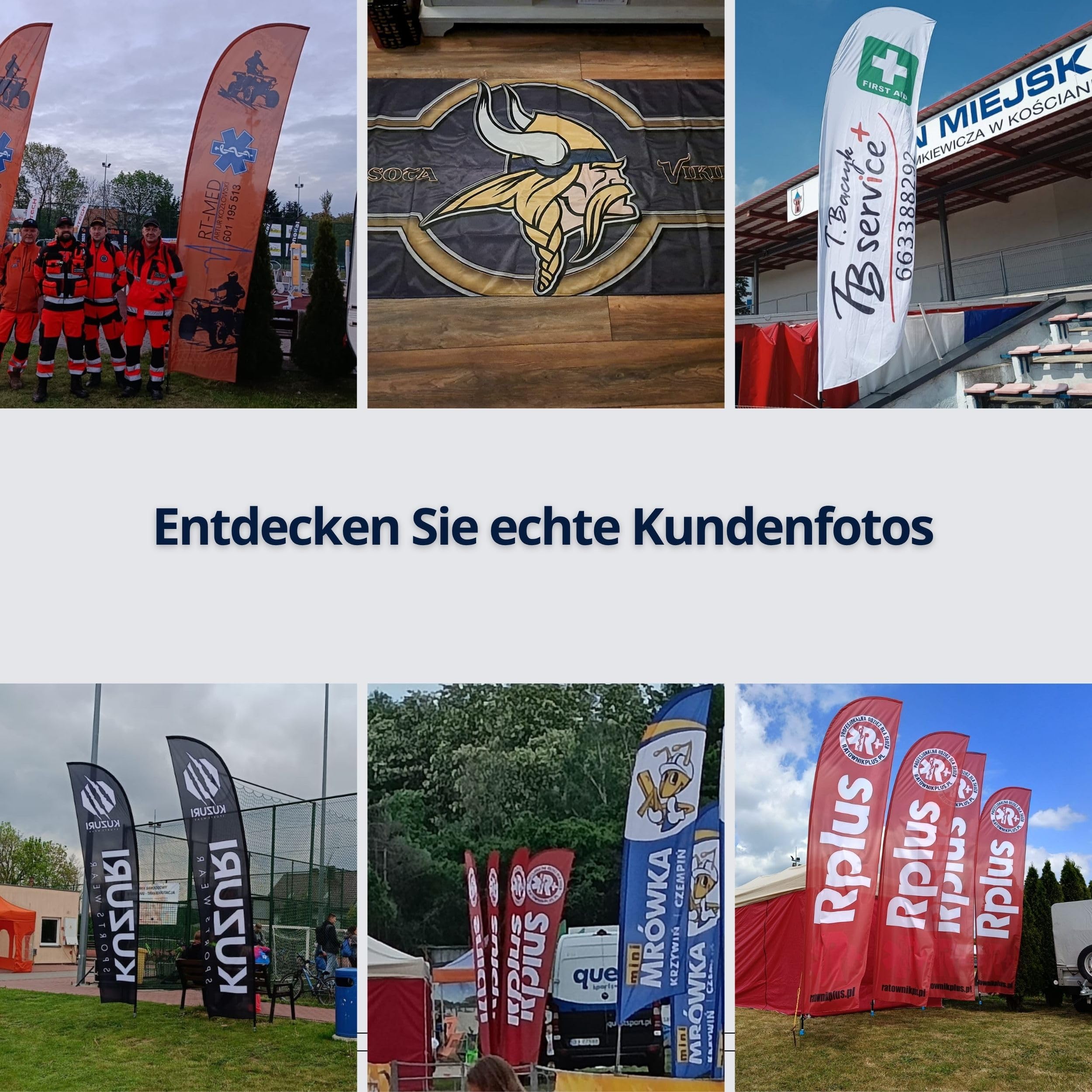 Beachflag selbst gestalten - Fahne mit eigenem Logo 220x60cm/ST mit Mast | Werbefahne mit Foto, Text; Beachbanner, custom Flag; ohne Halterung, mit Fahnenmast 290cm