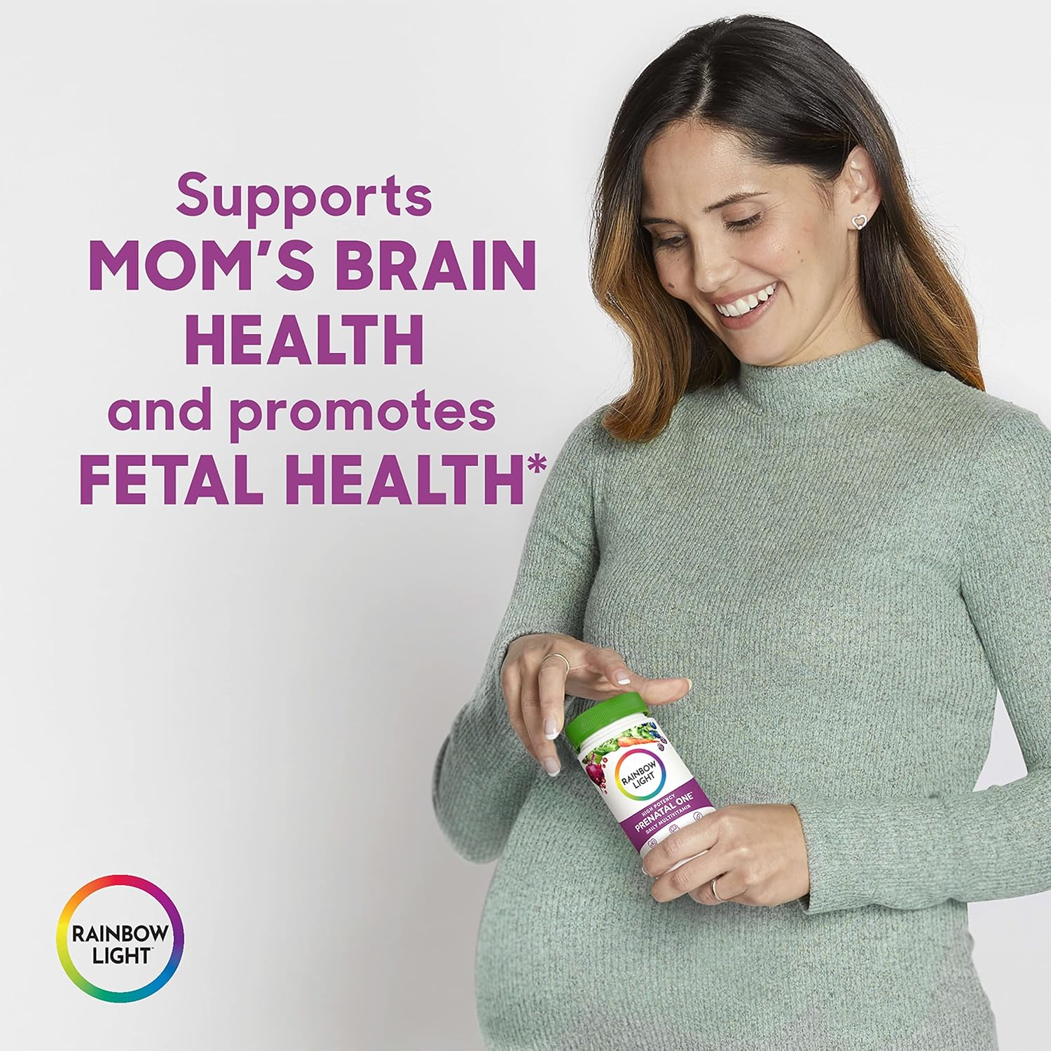 Rainbow Light Prenatal One Multivitamin, Folic Acid, Calcium, & Vitamin D, Gluten Free, Supports from Conception to Postnatal, Clinically Proven Absorption, 60 Tablets : Health & Household