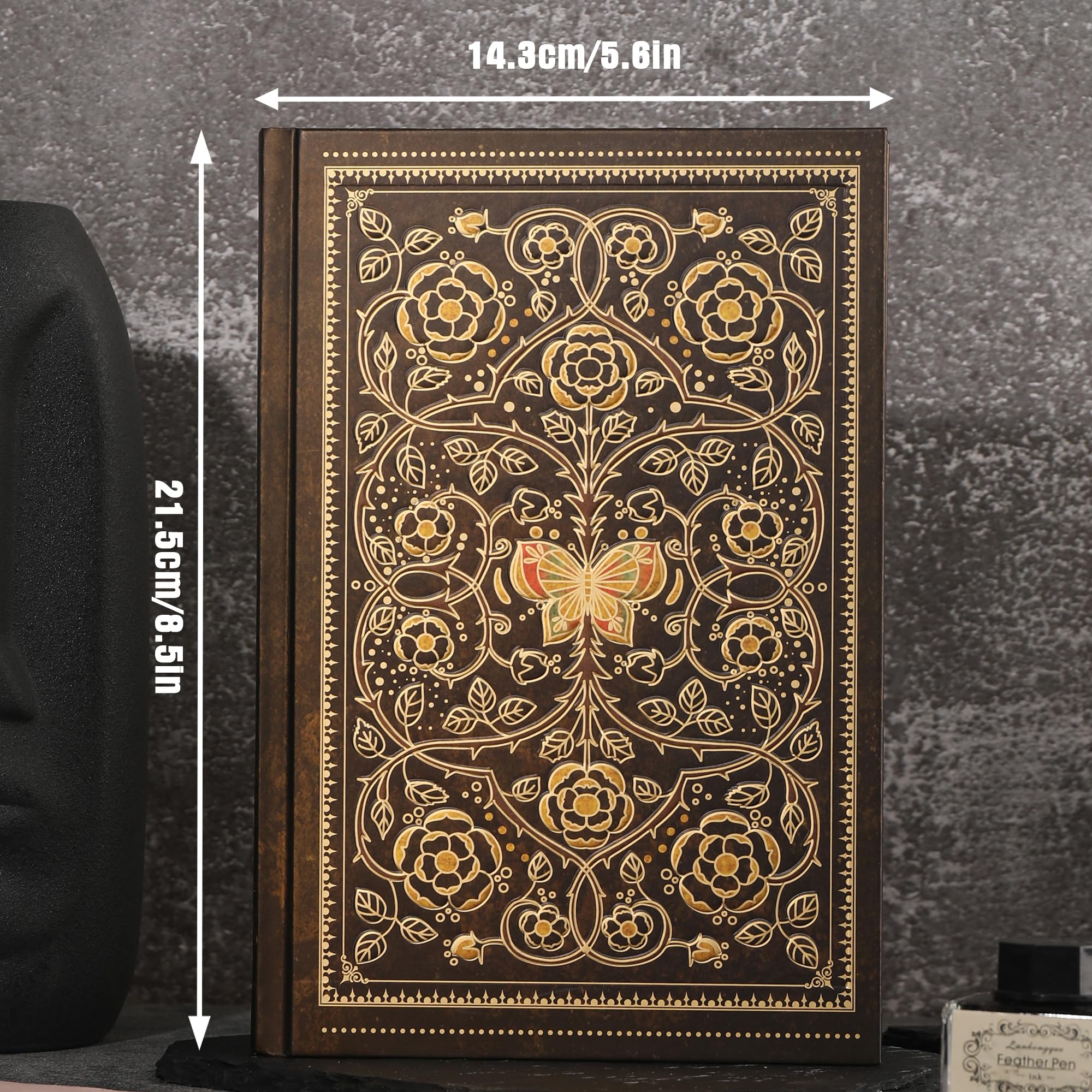 MGGAO Line Notebooks for Women Men, A5 Aesthetic Hardcover Ruled Diary, 100 GSM Journals for Writing for Work, Note Taking, Office School - Image 2