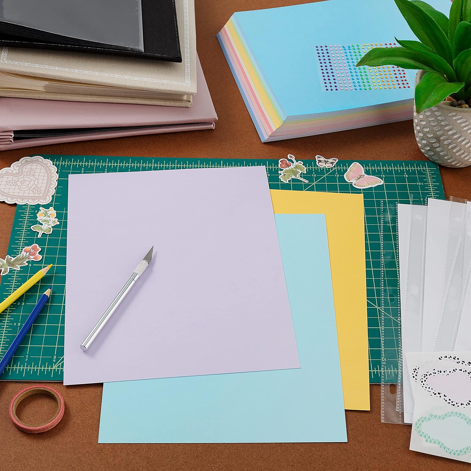 Paquete De Papel De Cartulina De 12 X 12 Pulgadas, Papel De Cartulina De 12 X 12 Pulgadas Papel De Cartulina Blanca De 110 Libras Cartulina Resistente De Doble Cara Para Manualidades