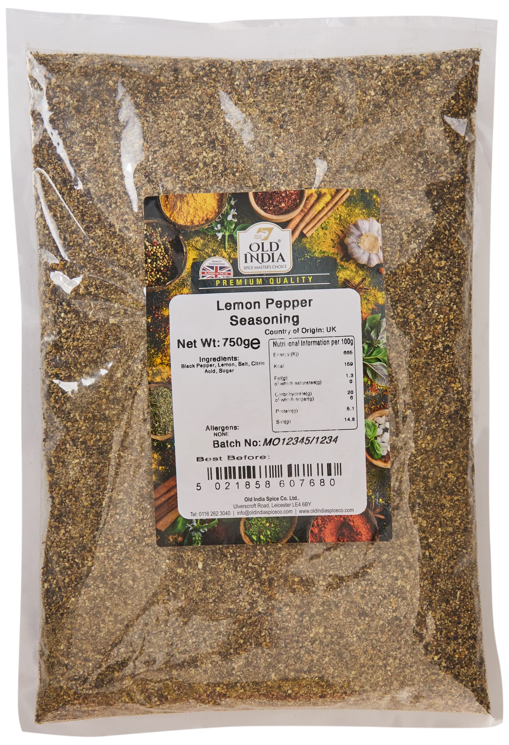 Old India Lemon Pepper Seasoning 750g