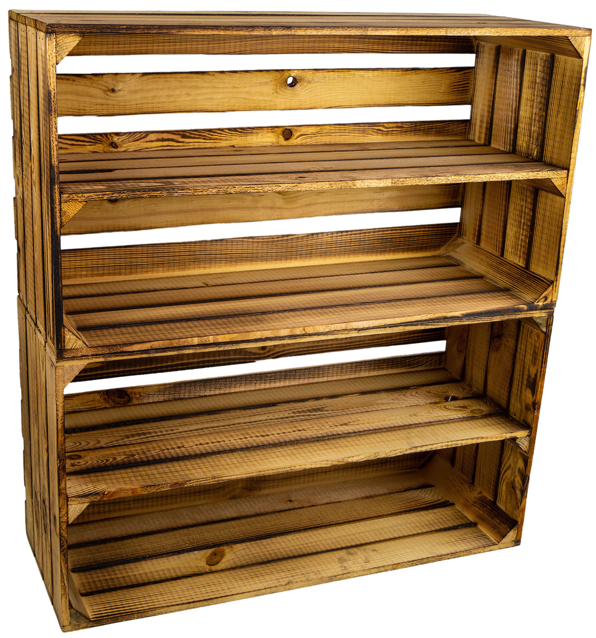 VINTAGE MÖBEL Vintage fruitkist met plank onbehandeld 50x30x40 cm kopen