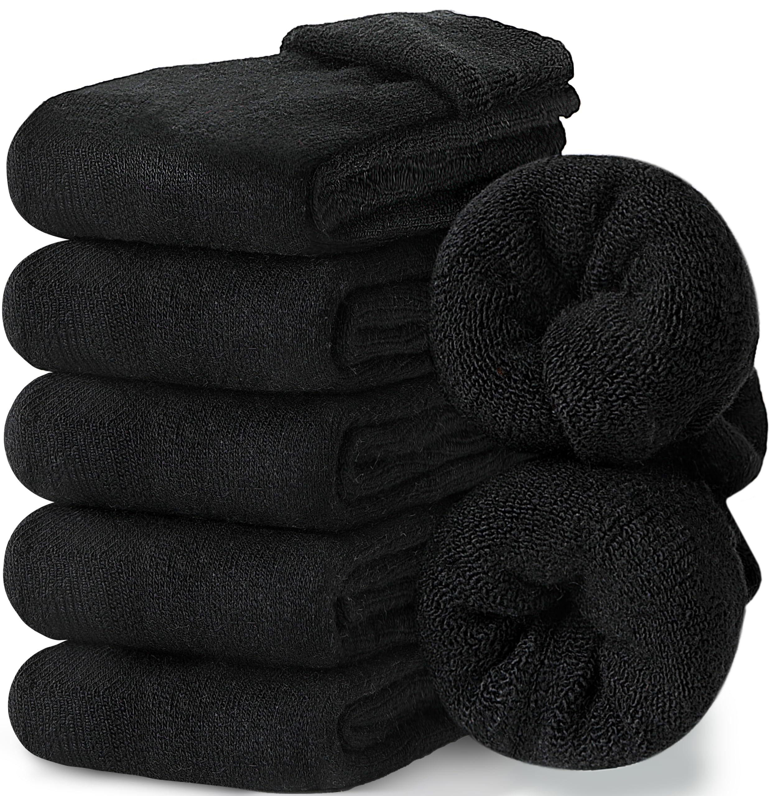 EBMORE 5 Pairs Women Merino Wool Boot Socks Warm Thermal Winter Thick Hiking Cozy Cabin Crew Comfy Socks for Ladies