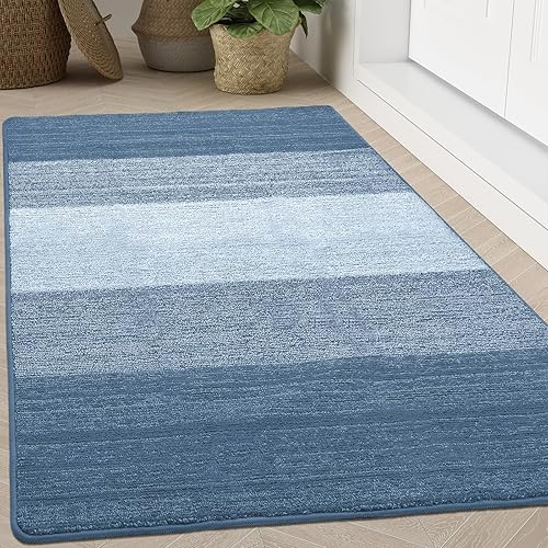 Vista 114 de Kitinjoy Tapete para puerta de interior y exterior, 48 x 32 pulgadas, antideslizante, absorbente, atrapador de suciedad, de perfil bajo, lavable