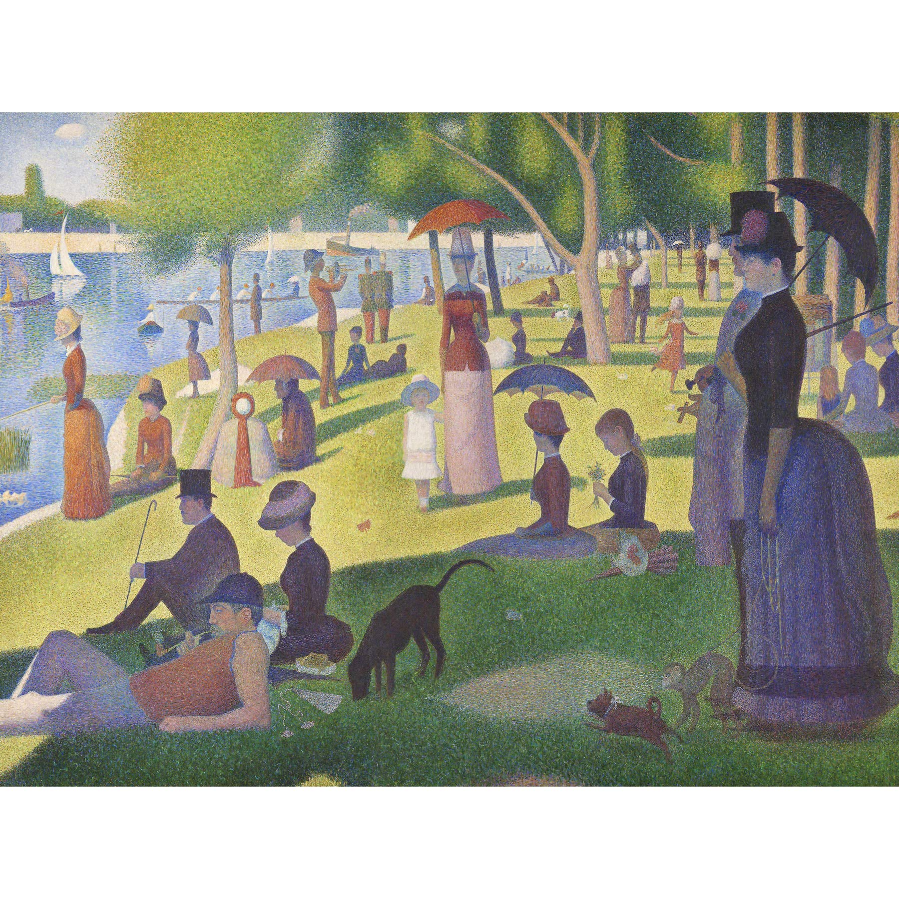 Artery8 Seurat Sunday Afternoon Island La Grande Jatte Large XL Wall Art Canvas Print