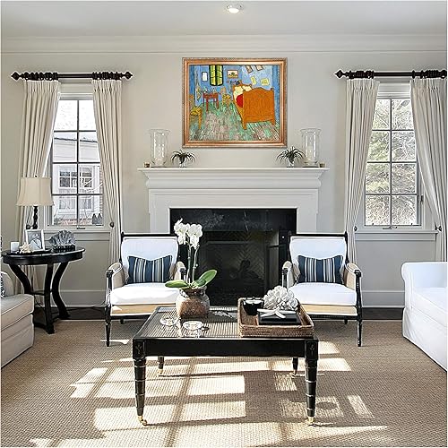 Miniatura 1536 de A&T ARTWORK The Starry Night de Vincent Van Gogh. Tamaño del marco: 36 x 30 pulgadas, tamaño de la imagen: 30 x 24 pulgadas, reproducciones clásicas