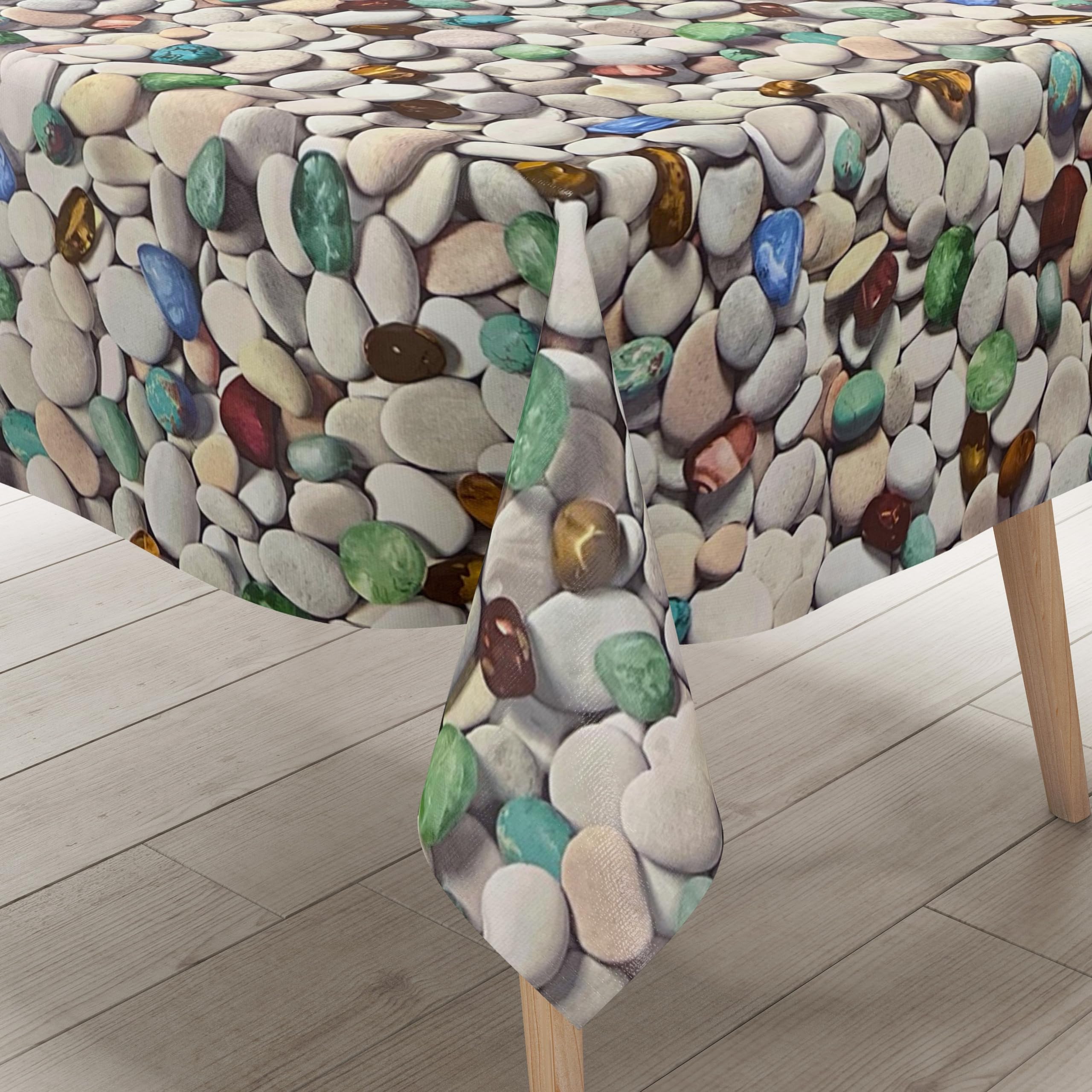 KEVKUS Nappe En Toile Cirée C147030 Multicolore Pierres