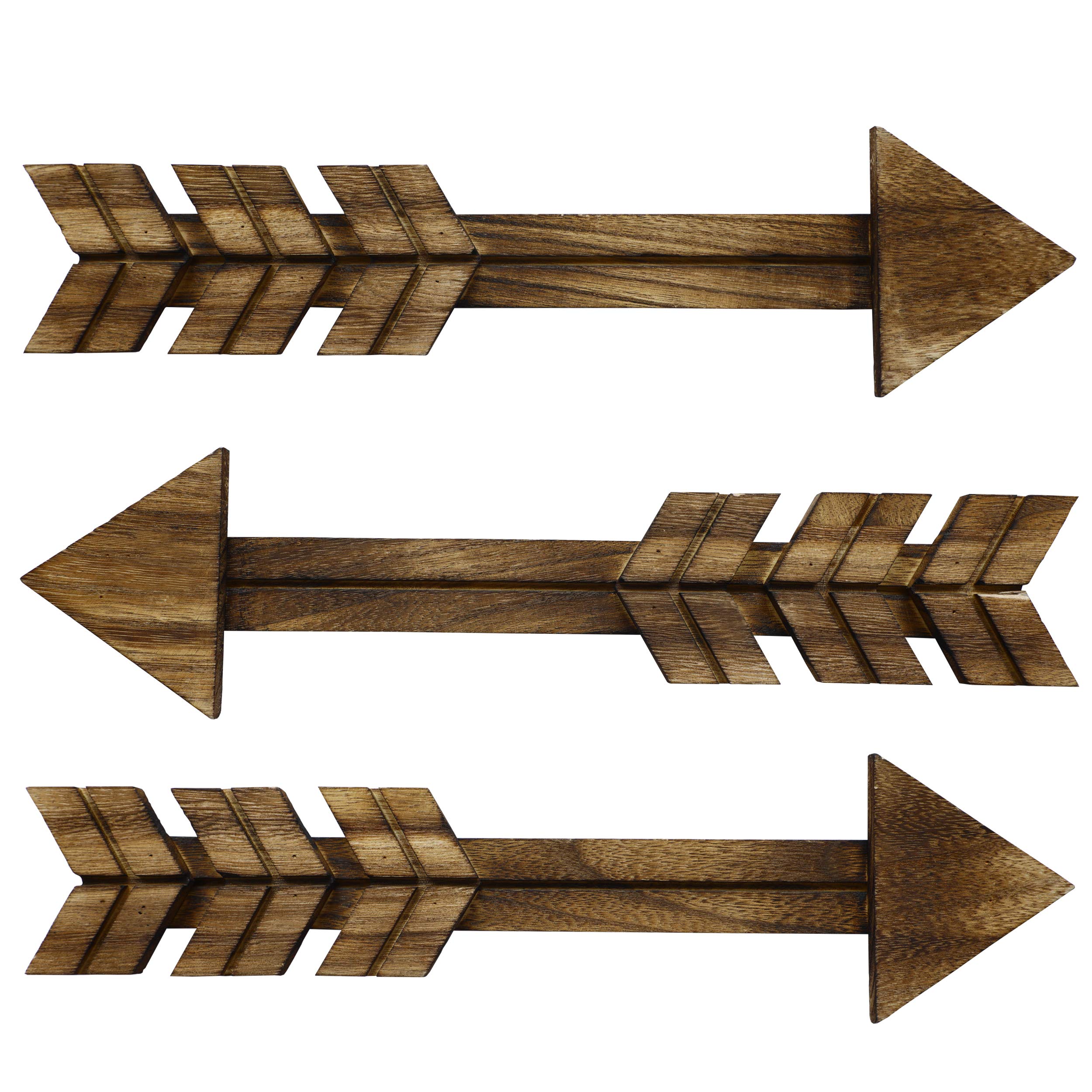 Buy TreasuresDeck Wooden Arrow Wall Decor Set of 3 Arrow Home Decor