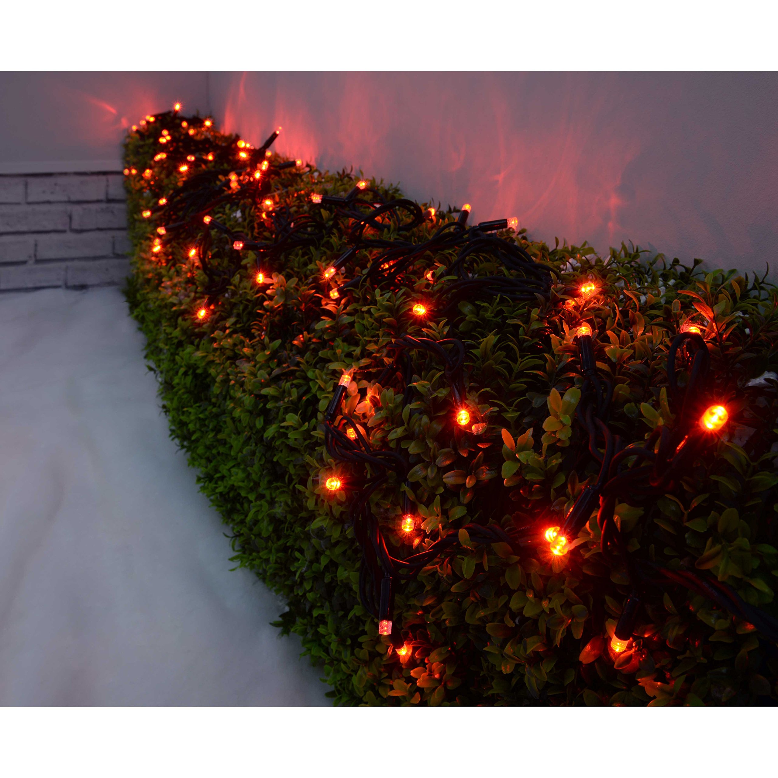 WeRChristmas Connectable Static LED String Lights with 2 Pin Male and Female Connector, 10 m - 100-LED, Red - Image 2