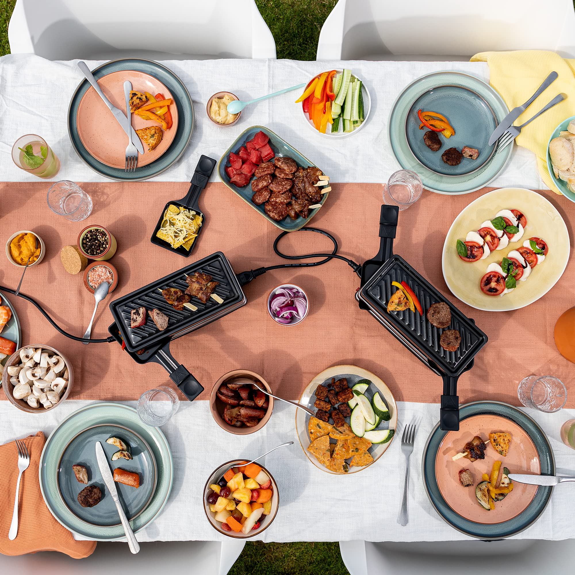 Tristar RA-2742 Connectable Raclette – Expandable and connectable – Unique design,Set - 4 persons,Black
