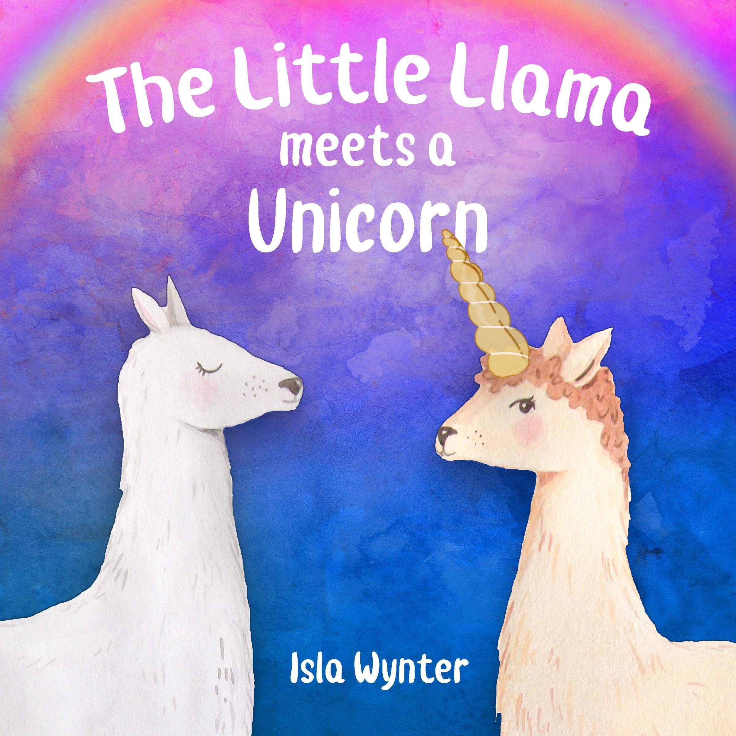 Cover art for The Little Llama Meets a Unicorn