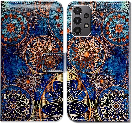 Bcov Funda para Galaxy A23 5G, diseño de mandala circular, de cuero, con ranura para tarjetas, soporte para Samsung Galaxy A23 5G