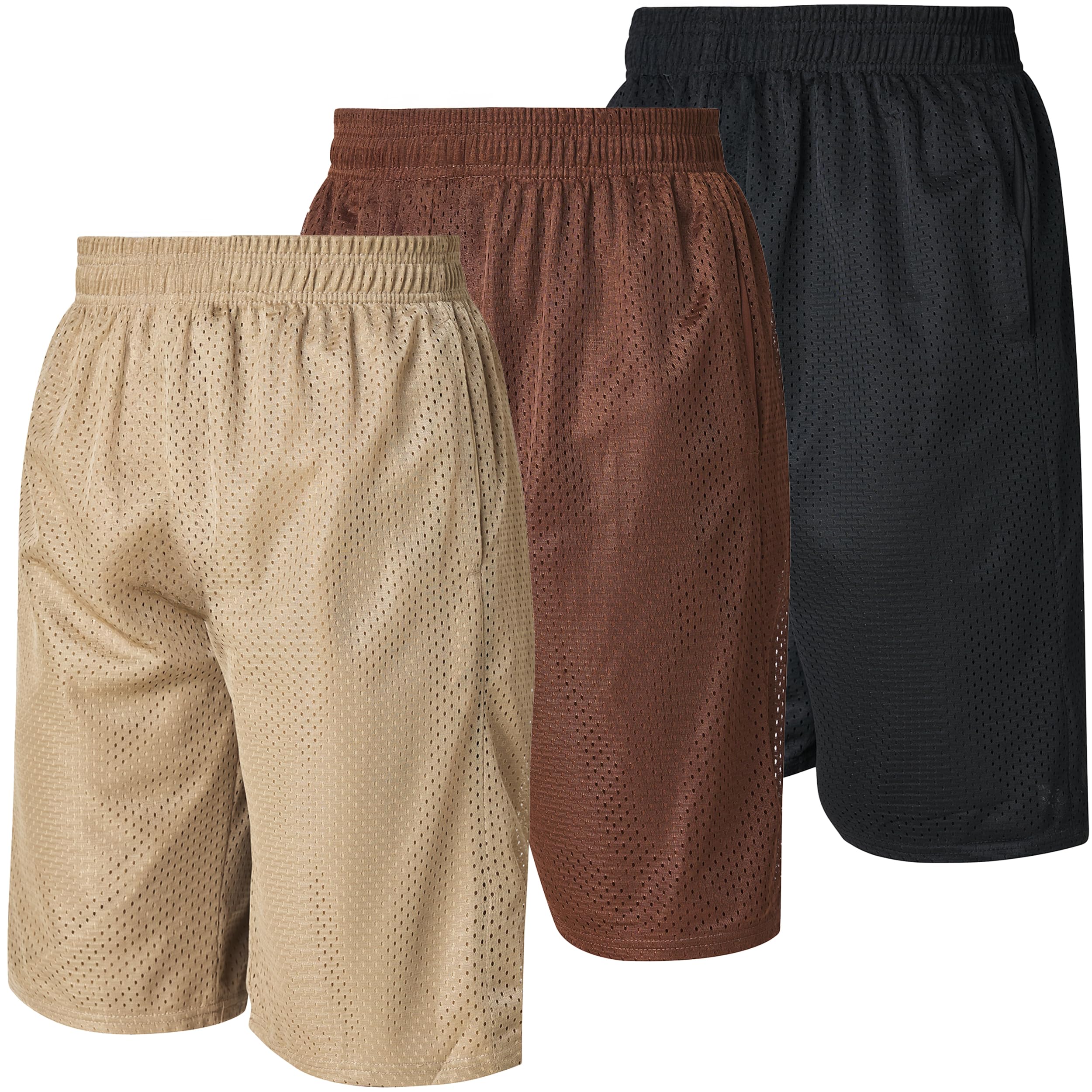 Ultra Performance Mens Athletic Mesh Shorts 3 Pack Mens Basketball Shorts Gym Workout Sport Short with Pockets for