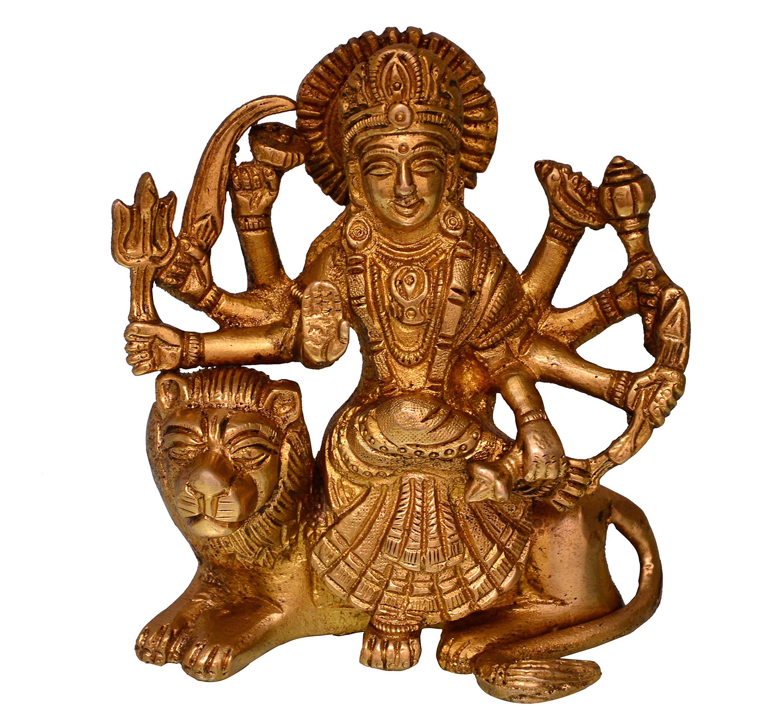Idole Durga Ma en laiton massif : fini les statuettes fragiles