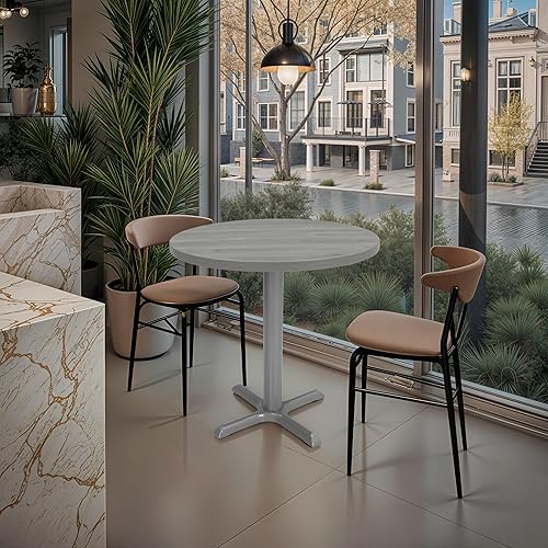 Miniatura 35 de Factory Direct Partners 13376-282 Mesa cuadrada de café bistró de 30 x 30 pulgadas; moderna mesa de comedor, café, mesa de cóctel para espacios