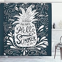 Vista 152 de Ambesonne Cortina para regadera náutica con palmeras