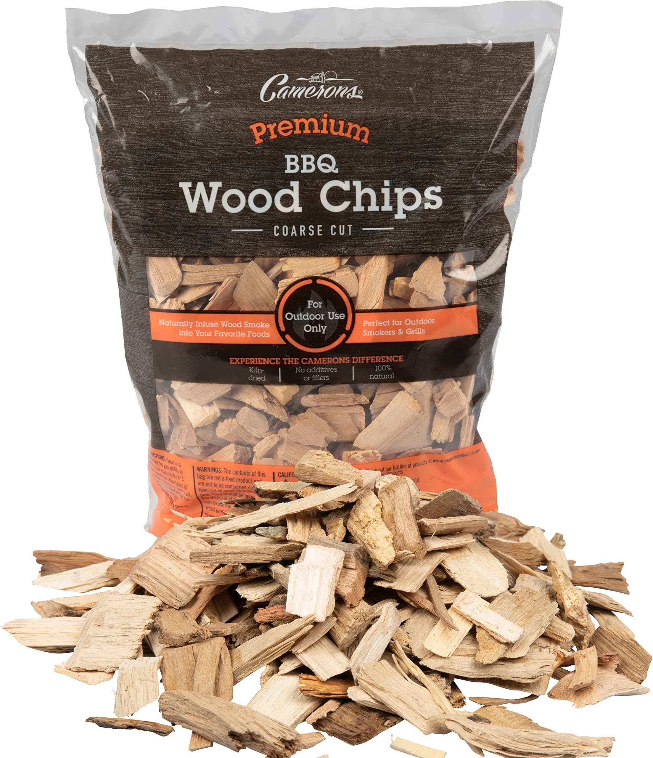 Smoking Wood Chips (Cherry)- Coarse Kiln Dried BBQ Chips- 100% All Natural Barbecue Smoker Shavings- 2lb Bag