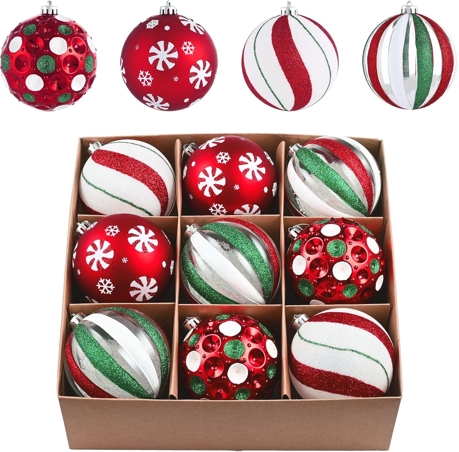 Valery Madelyn Christmas Ornaments for Christmas Tree Decorations, 9ct Christmas Ornaments By Bulk