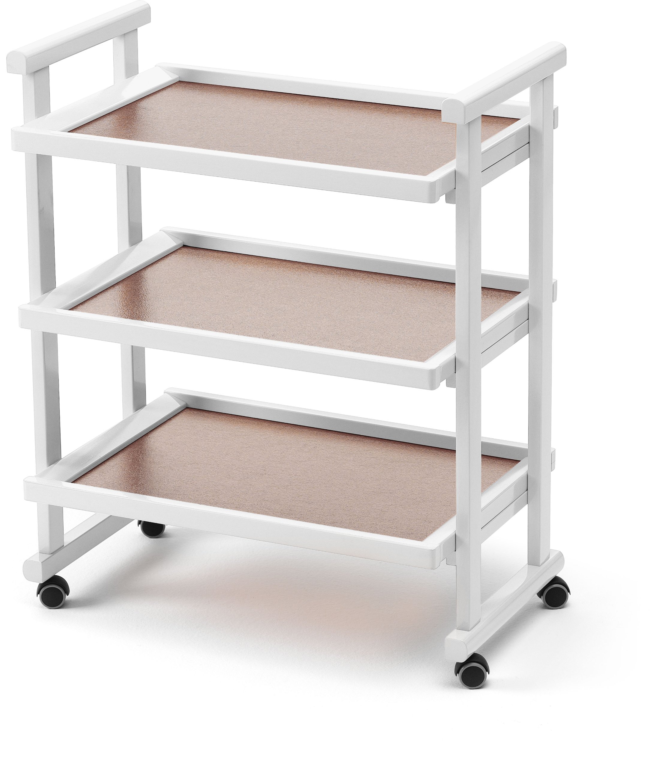 Arredamenti Italia Carrello GREGORY, Legno - Servizio/Arredo - 3 ripiani - Finitura Bianco "Ar-It il cuore del legno"