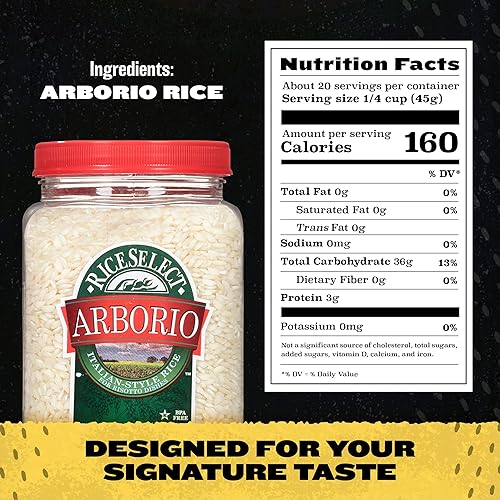Miniatura 2 de RiceSelect Arborio Rice for Italian Risotto, arroz sin gluten premium, sin OMG, tarro de 32 onzas, (paquete de 1)