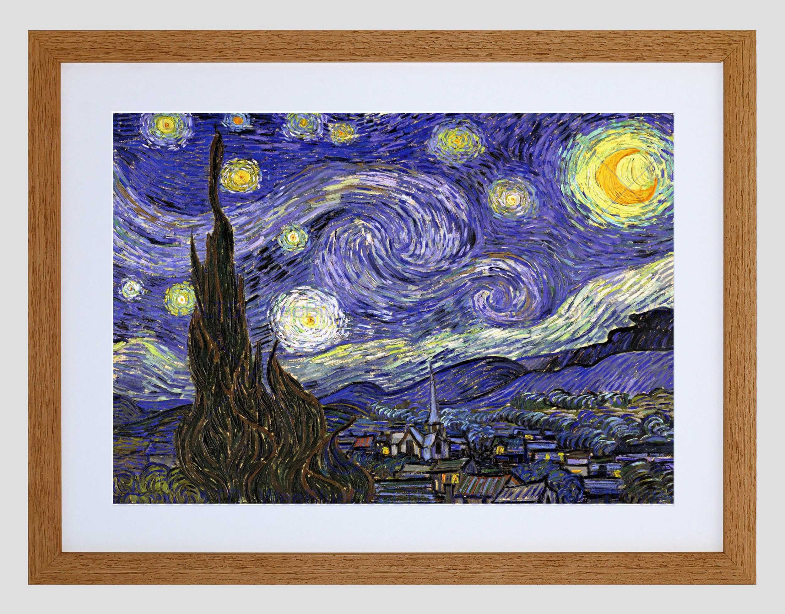 Wee Blue Coo Van Gogh Starry Night Old Master Framed Wall Art Print