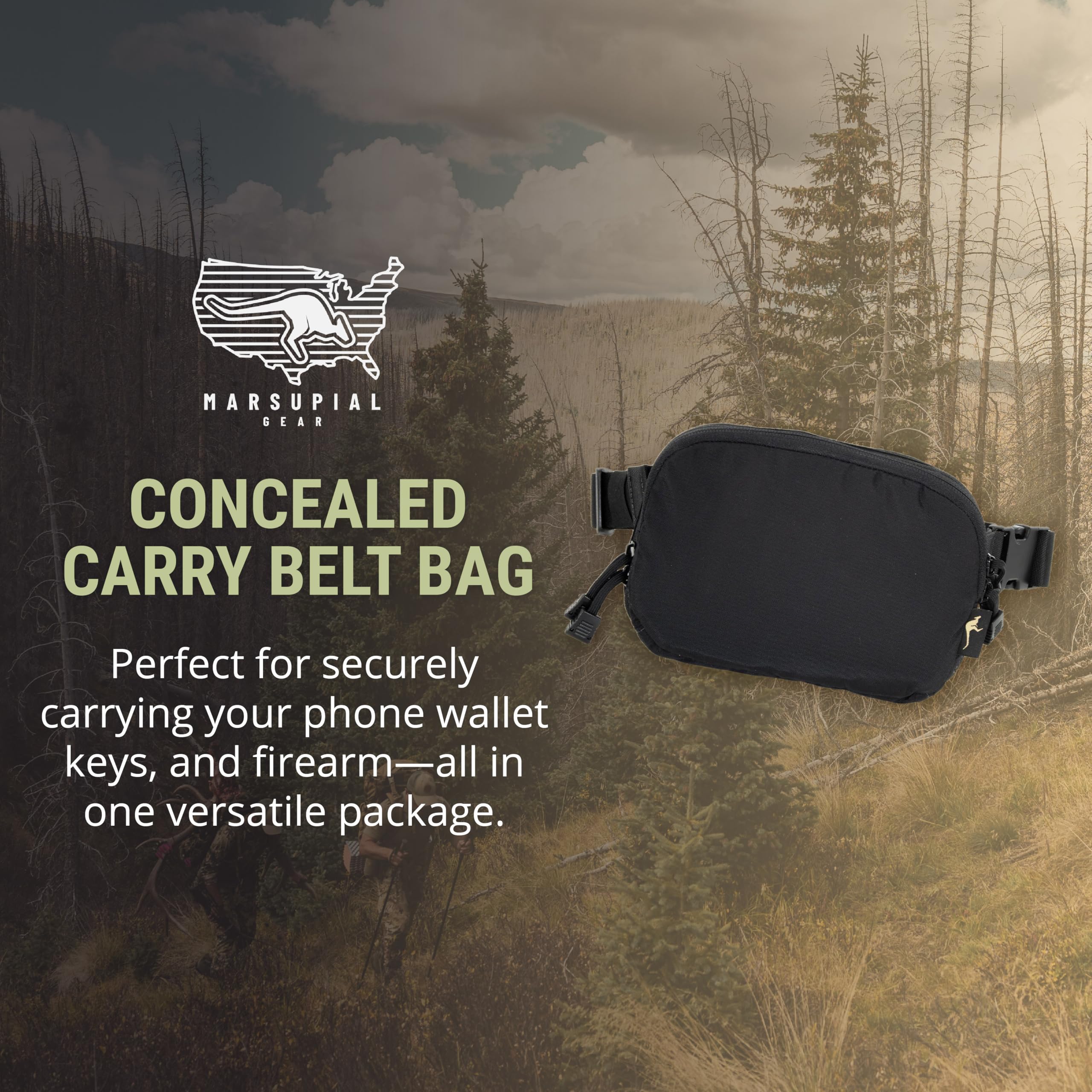 Marsupial Gear Concealed Carry Belt Bag, G-43/43x