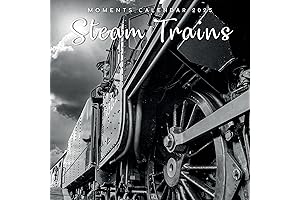 2025 Square Wall Calendar: Steam Trains 2023