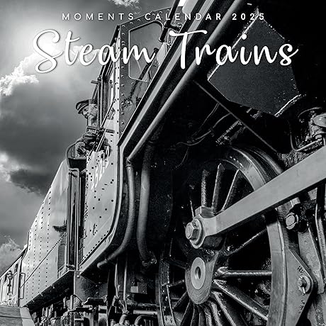 2025 Square Wall Calendar: Steam Trains 2023