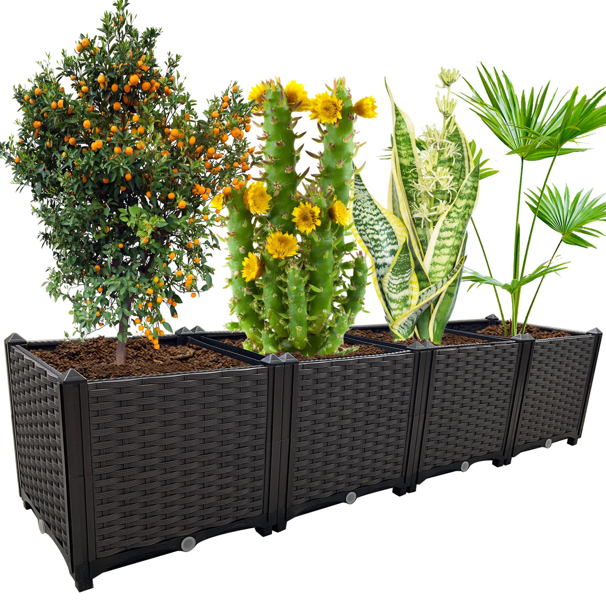 Photo 1 of ***FINAL SALE NO RETURN ***PARTS *** TDDSS Large Planters for Outdoor Plants pots Elevated Garden Boxes Raised Garden Bed Garden Patio Balcony Deck to Planting Flowers Vegetables Tomato and Herbs