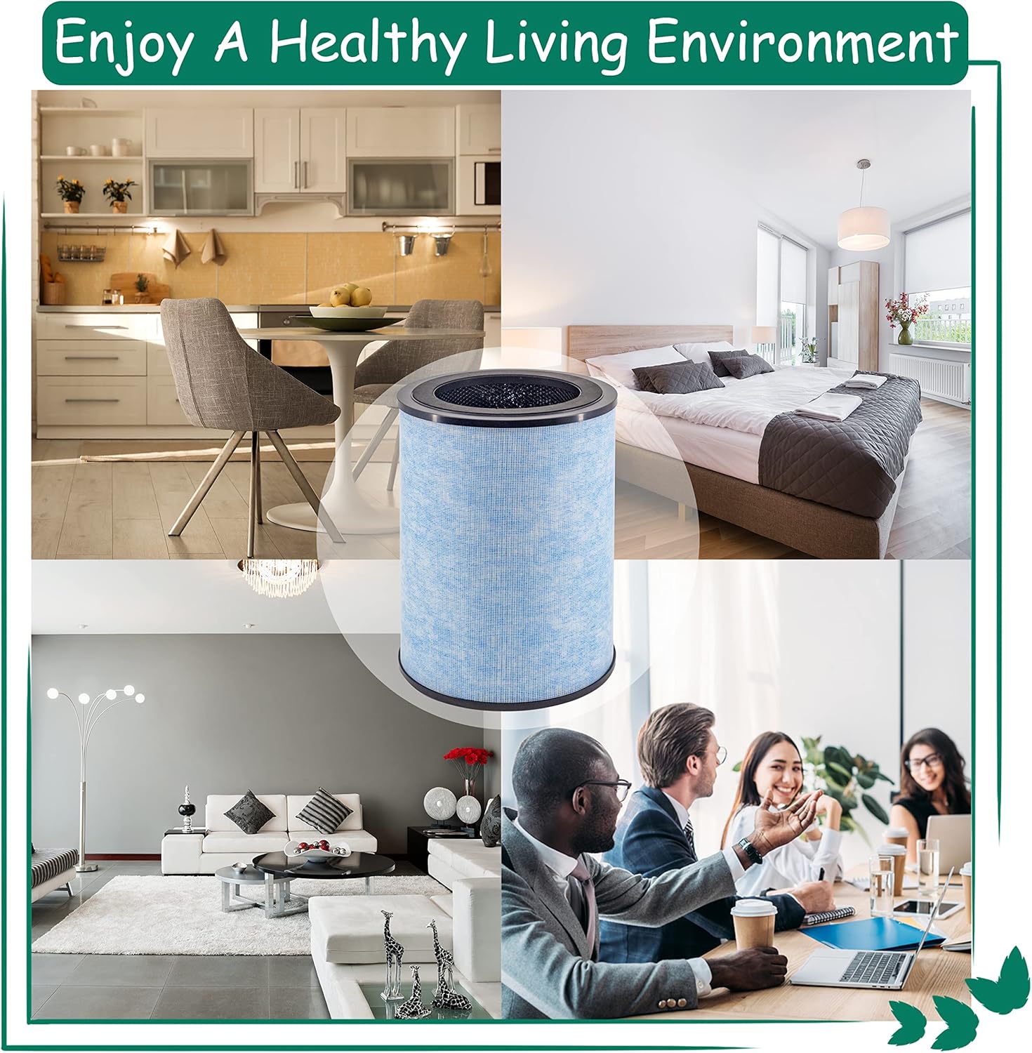 AP300 Filter Replacement, Compatible with Instant® AP300 Air Purifier, H13 Grade True HEPA and Activated Carbon Filters, Compare to F300 Filter,2 Pack