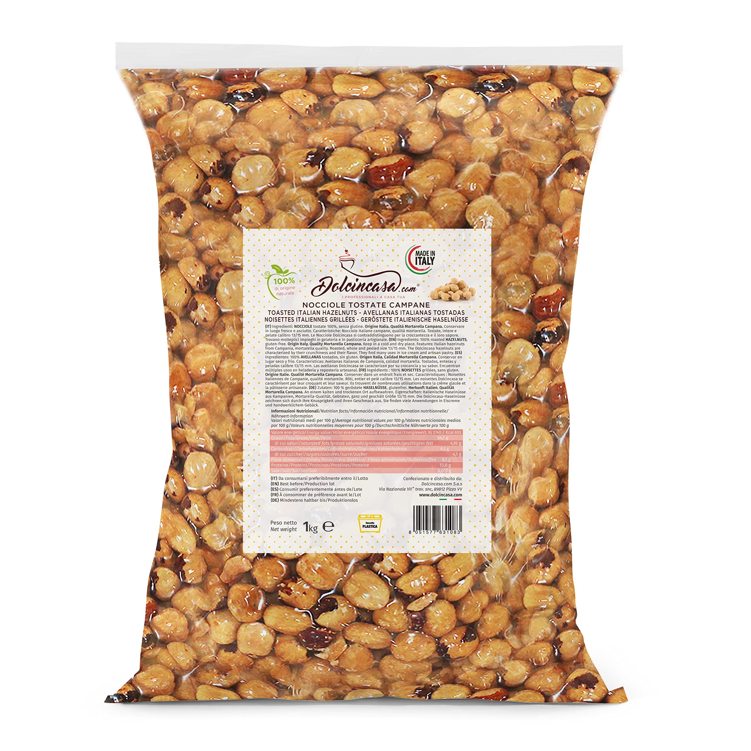 Dolcincasa-Nocciole Tostate Qualità Mortarella Campana Italia 1 kg